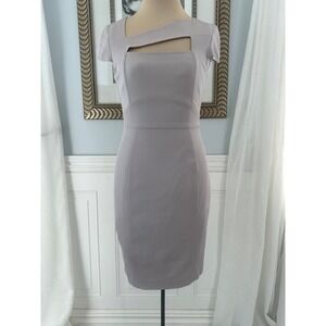 Reiss Cocktail Sheath Cutout Mauve‎ Taupe Minimalist Size 4